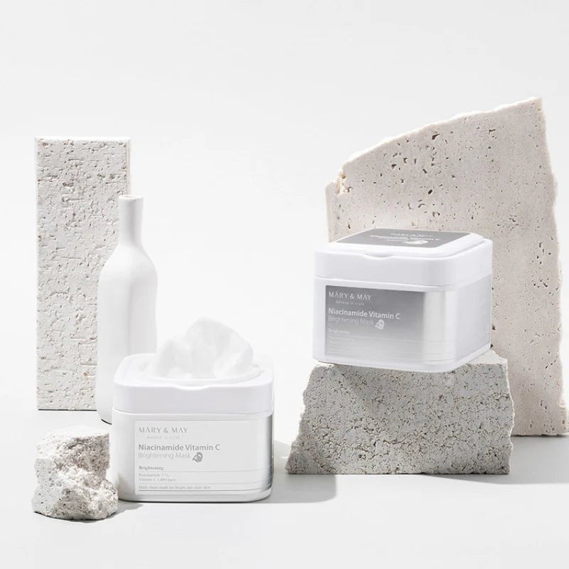 MARY & MAY – Niacinamide + Vitamin C Brightening Mask (30 uds) - Mononori