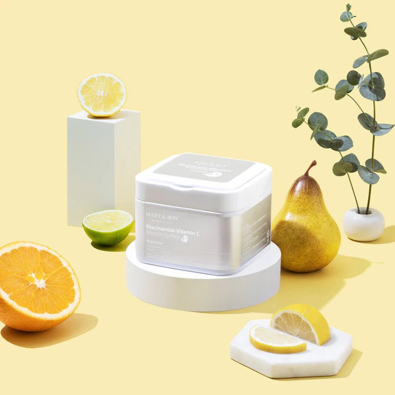 MARY & MAY – Niacinamide + Vitamin C Brightening Mask (30 uds) - Mononori
