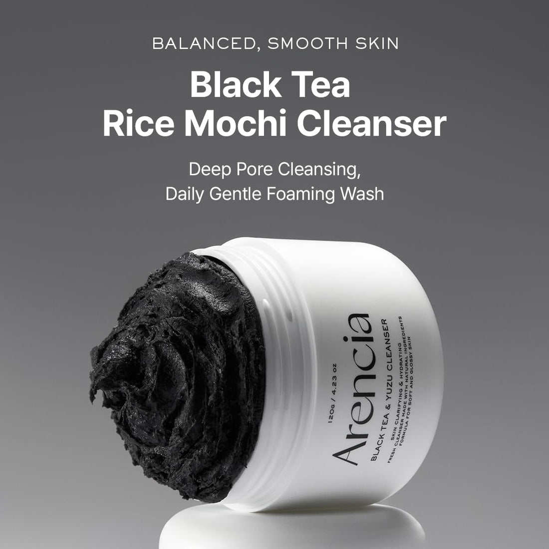 ARENCIA – Black Tea Rice Mochi Cleanser (120 g)