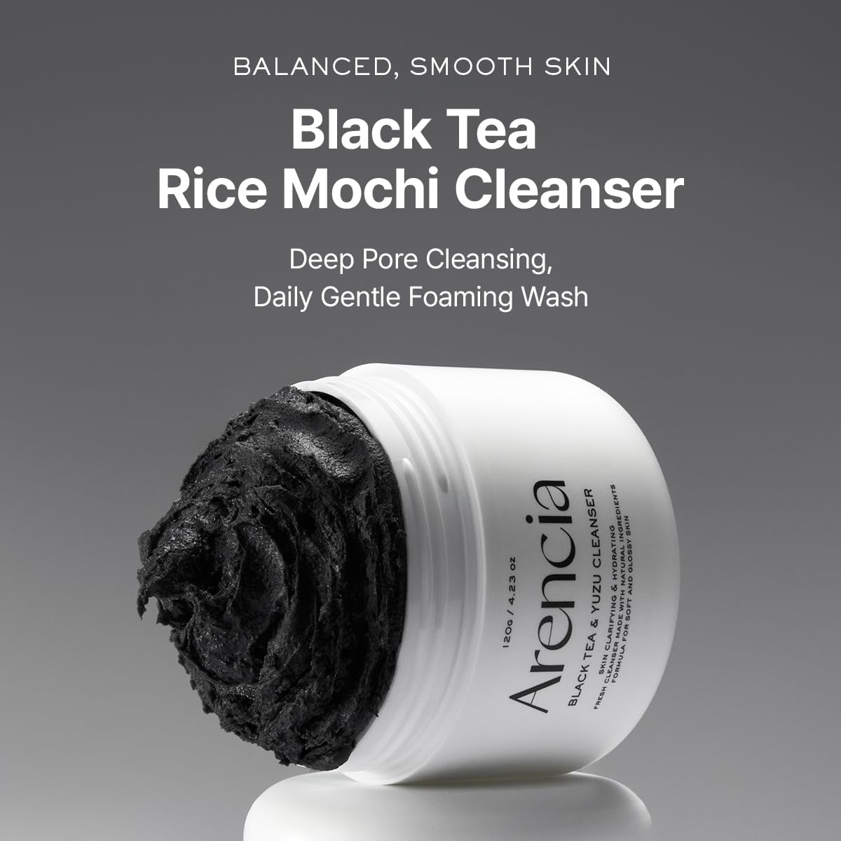 ARENCIA – Black Tea Rice Mochi Cleanser (120 g)