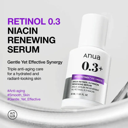 ANUA – Nano Retinol 0.3% + Niacin Renewing Serum (30 ml) - Mononori