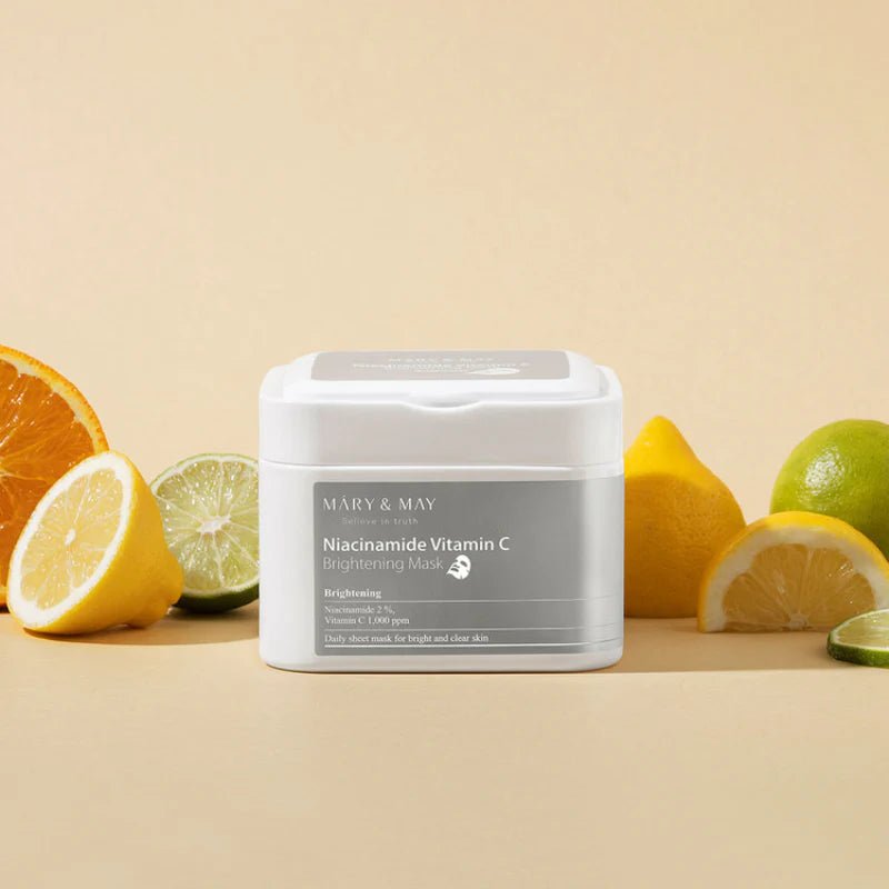 MARY &amp; MAY – Niacinamide + Vitamin C Brightening Mask (30 uds) - Mononori