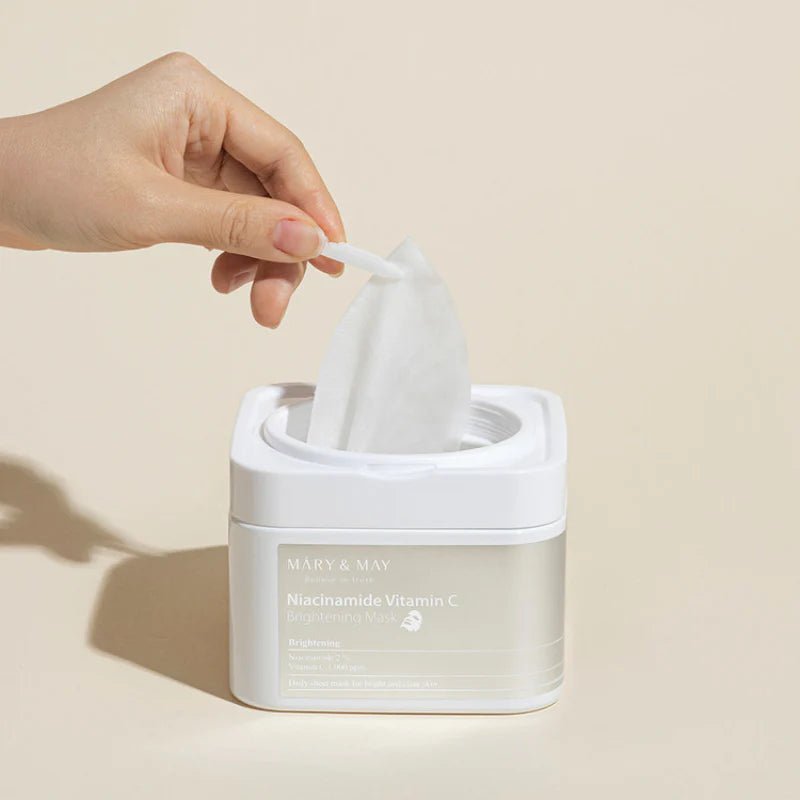 MARY &amp; MAY – Niacinamide + Vitamin C Brightening Mask (30 uds) - Mononori